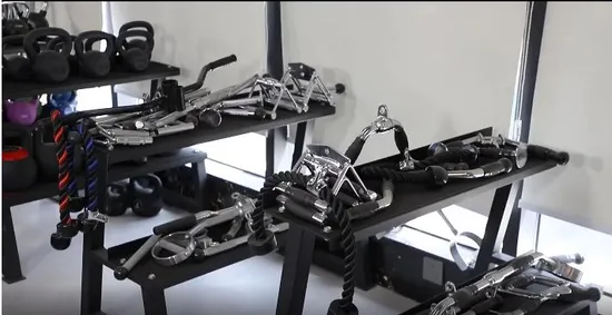 Row Attachment Handle, Heavy Steel Double D Row Handle Cable Attachment for Rowing Machine 