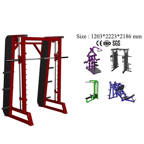2025 Commercial Gym Machine Smith with Functional Trainer Squat Rack 3 in One 